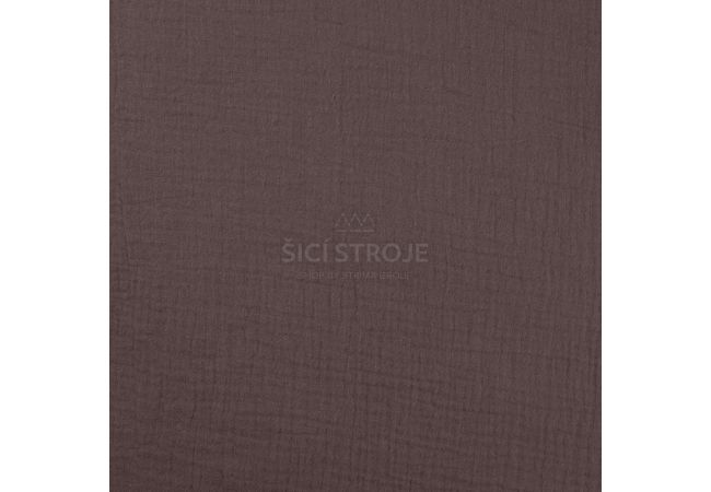 Mušelín / dvojitá gázovina - dusty brown