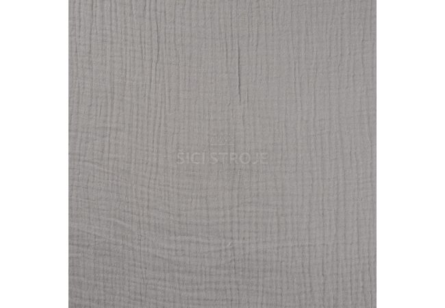 Mušelín / dvojitá gázovina - silver grey
