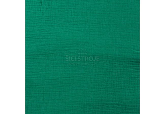 Mušelín / dvojitá gázovina - emerald