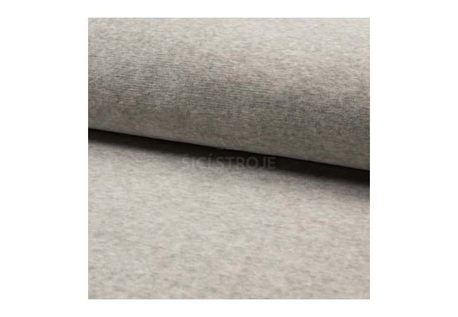 Jersey Fine Rib - Light Grey Melange