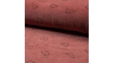 Nicky Velours Print - Elephants, Terra