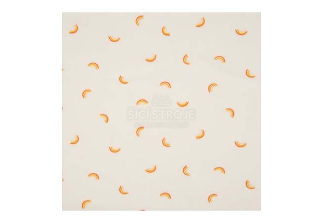 Nicky Velour Print - Rainbows, Ecru