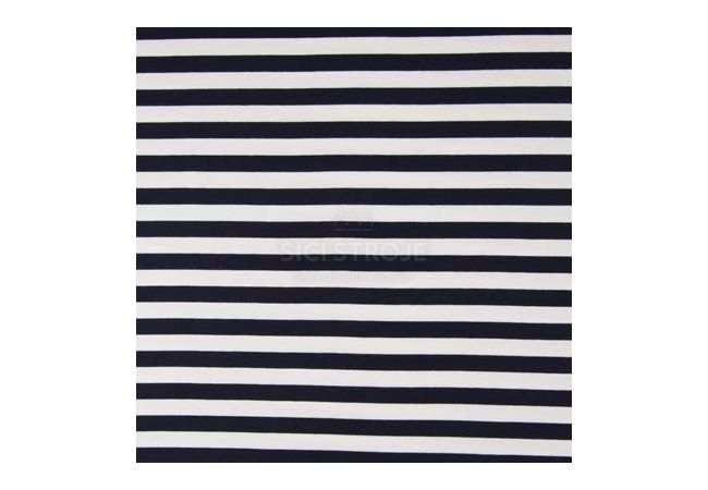 Yarn Dyed French Terry - Navy/White 1,3 x 1,3 cm