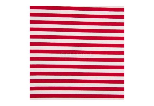 Yarn Dyed French Terry - Red/White 1,3 x 1,3 cm