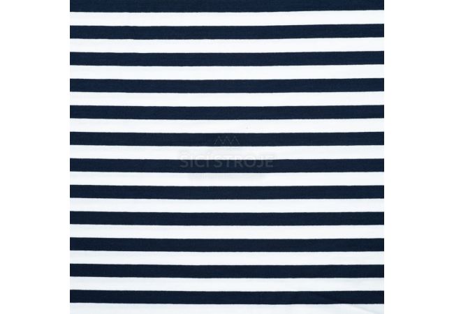 Viscose/EA Stripe - Navy 10 mm