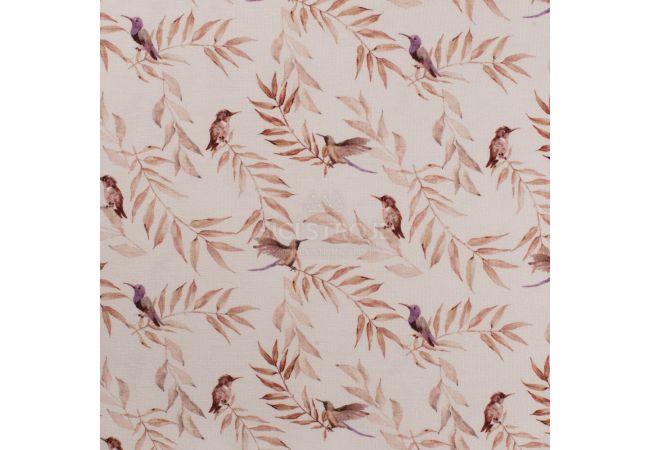 Gots Jersey Digital - Birds, Camel