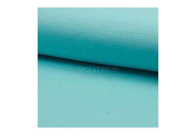 Gots Organic 1/1 Rib - Aqua