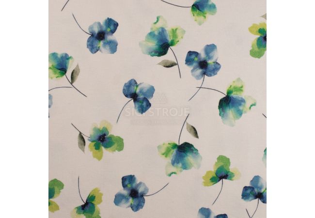 Organic Cotton/EA Jersey Digital - Flowers, Green