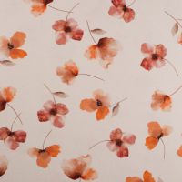 Organic Cotton/EA Jersey Digital - Flowers, Coral