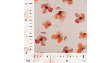 Organic Cotton/EA Jersey Digital - Flowers, Coral