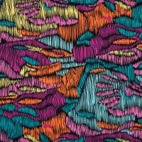 Viscose/Sp Jersey Print - Scratches, Fuchsia