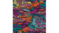 Viscose/Sp Jersey Print - Scratches, Fuchsia