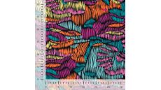 Viscose/Sp Jersey Print - Scratches, Fuchsia