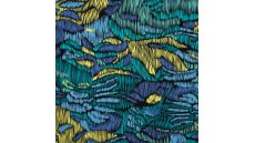 Viscose/Sp Jersey Print - Scratches, Royal