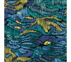 Viscose/Sp Jersey Print, Scratches, Royal
