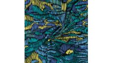 Viscose/Sp Jersey Print - Scratches, Royal