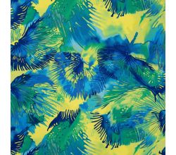 Viscose/Sp Jersey Print - Flowers, Royal