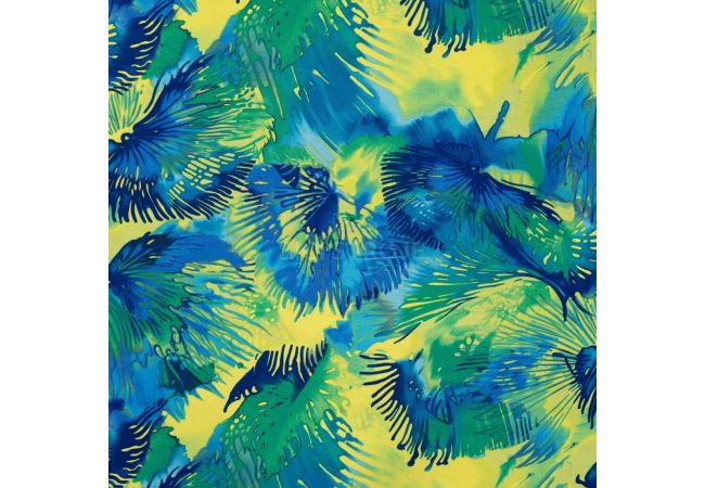 Viscose/Sp Jersey Print - Flowers, Royal