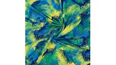 Viscose/Sp Jersey Print - Flowers, Royal