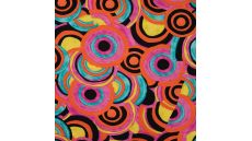 Viscose/Sp Jersey Print - Irregular Circle, Fuchsia