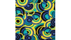 Viscose/Sp Jersey Print - Irregular Circle, Royal