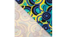 Viscose/Sp Jersey Print - Irregular Circle, Royal