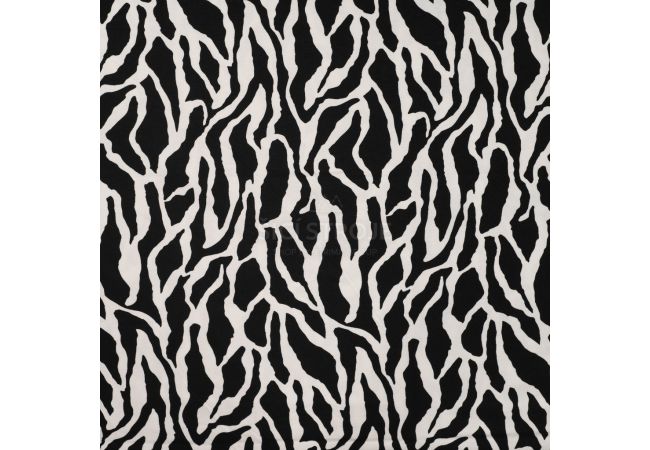 Viscose/Sp Jersey Print - Wrinkled, Black
