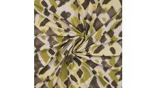 Viscose/Sp Jersey Print - Checks, Khaki