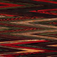 Viscose/EA Heavy Digi Print - Stripes, Red