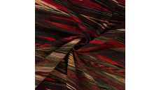 Viscose/EA Heavy Digi Print - Stripes, Red