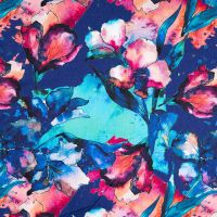 Viscose/EA Heavy Digi Print - Turquoise