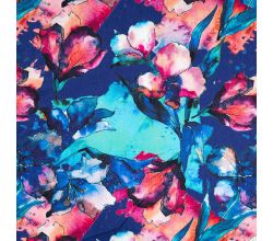 Viscose/EA Heavy Digi Print - Turquoise