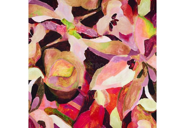 Viscose/EA Heavy Digi Print - Coral