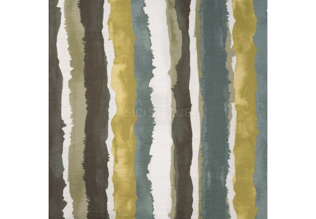 Viscose Nylon Air Flow Print - Brushed Stripes, Khaki