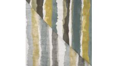 Viscose Nylon Air Flow Print - Brushed Stripes, Khaki