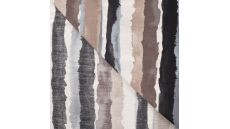 Viscose Nylon Air Flow Print - Brushed Stripes, Sand