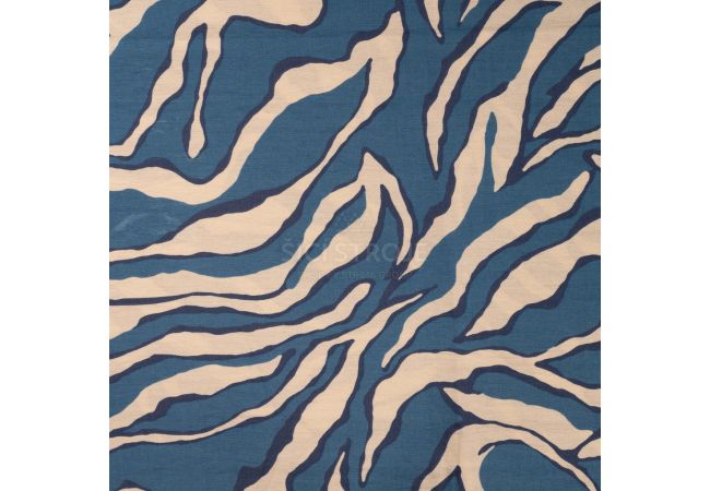Viscose Nylon Air Flow Print - Denim