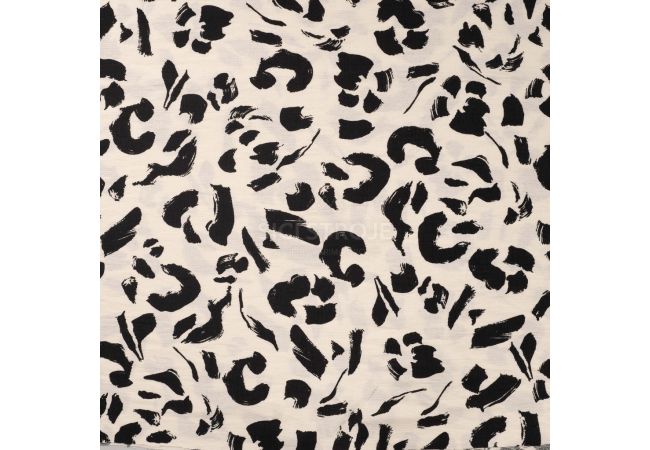 Viscose Nylon Air Flow Print - Brush, Ecru