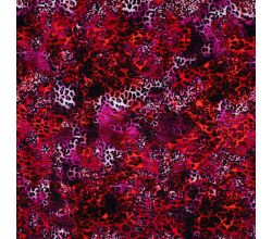 French Terry Digi Print - Red