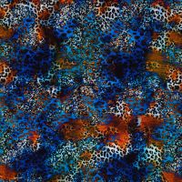 French Terry Digi Print - Royal