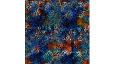 French Terry Digi Print - Royal