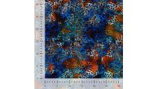 French Terry Digi Print - Royal