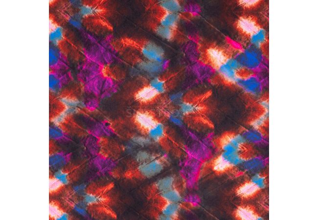 French Terry Digi Print - Coral