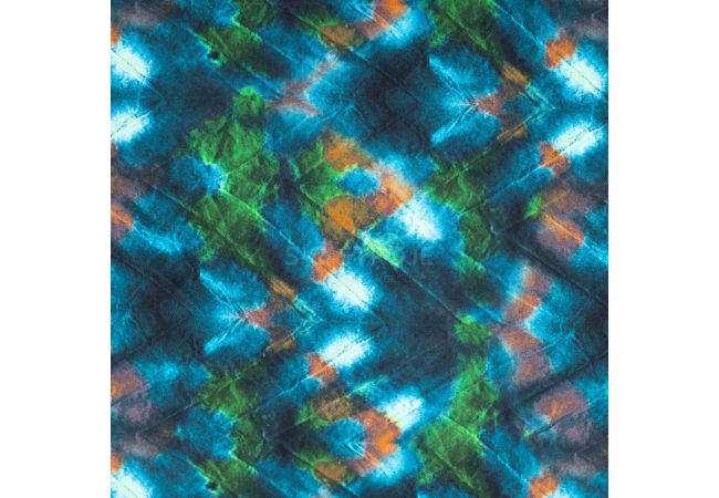 French Terry Digi Print - Turquoise