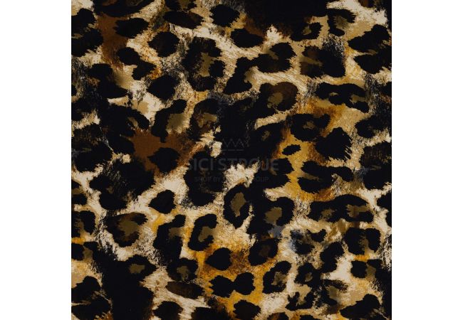 French Terry Digi Print - Khaki