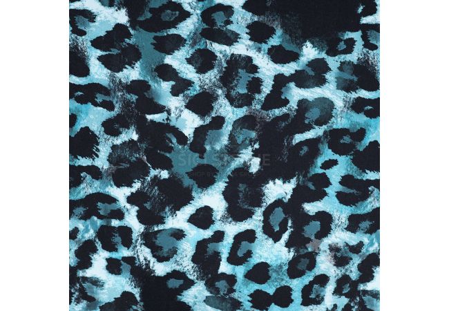 French Terry Digi Print - Dusty Blue