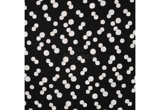 Viscose Chally - Dots, Black