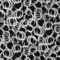 Viscose Chally - Circles, Off White