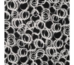 Viscose Chally, Circles, Off White