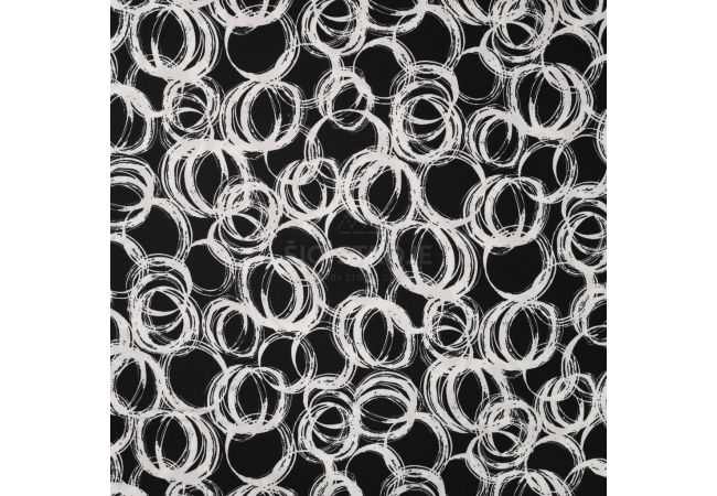 Viscose Chally - Circles, Off White